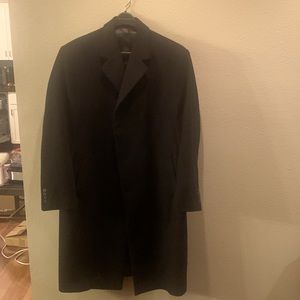 Black wool long jacket. Classic look . Excellent condition
